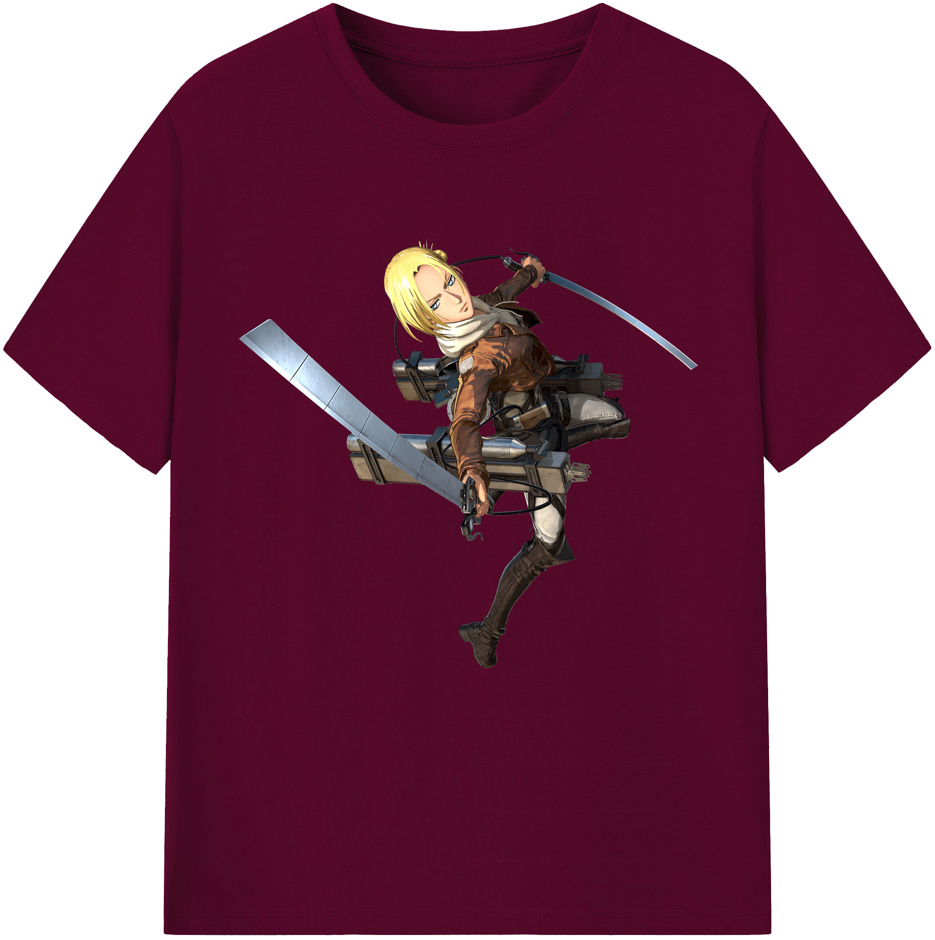 （画像用） 進撃の巨人 アニ・レオンハート Attack on Titan Annie Leonhart レディースカジュアルプリントTシャツ（綿100％）